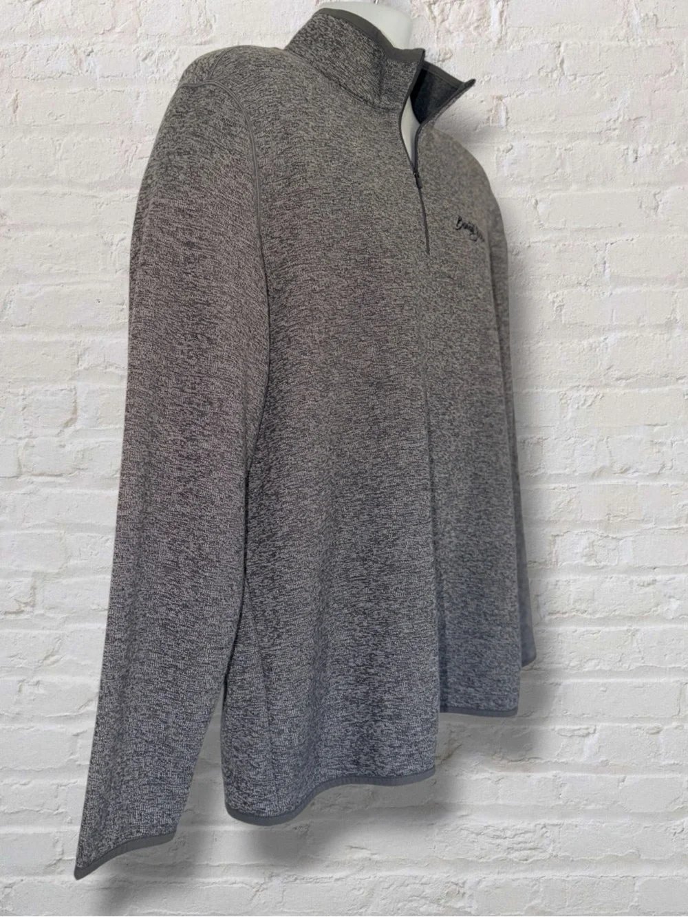 Robert Graham Cariso Luxury Quarter Zip Pullover XL Gray Heathered NWT